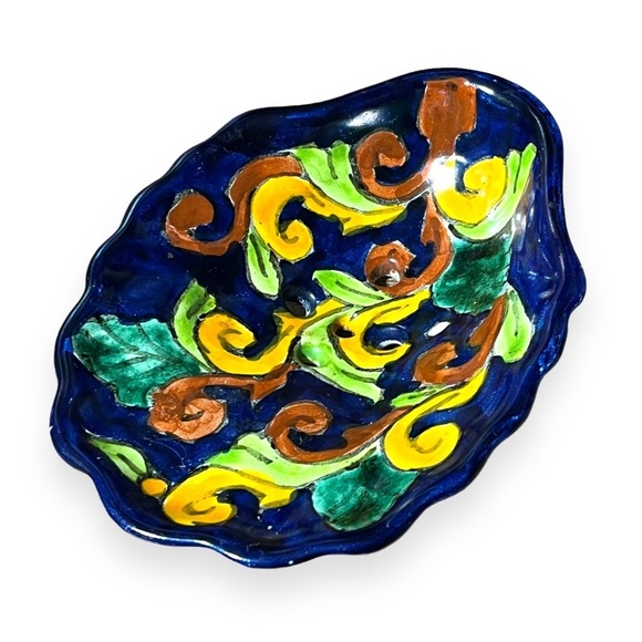 Mexican Ceramic Talavera Draining Soap Dish Hand Painted Terracotta from‎ Mexico - Picture 3 of 7